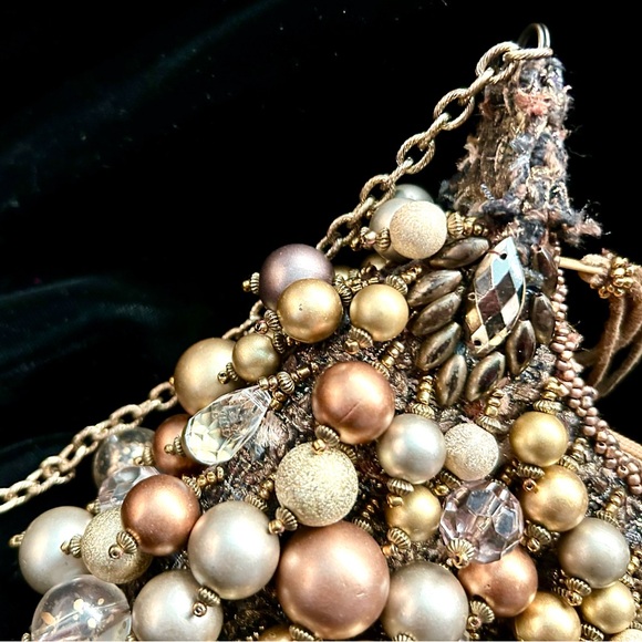Mary Frances Gold, Silver, Bronze Metallic Beaded Handbag - Picture 6 of 12